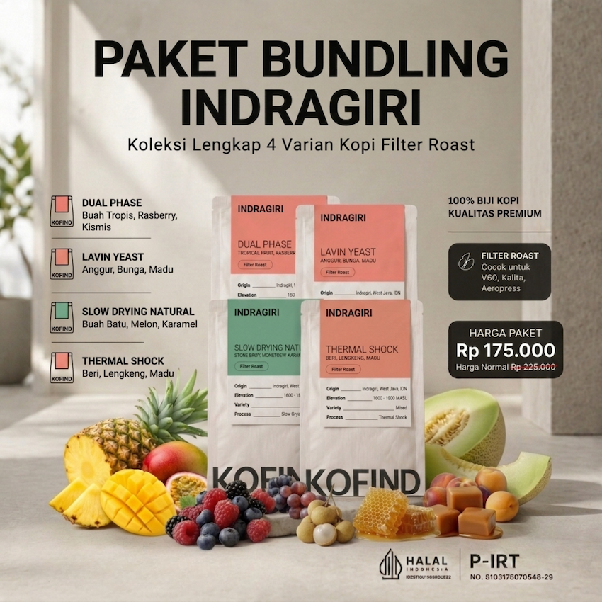 Bundling Indragiri 4 Varian Kopi Filter 4x50g