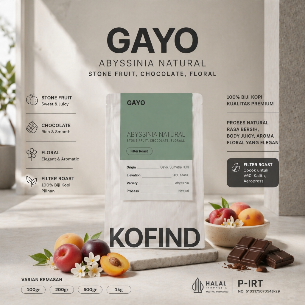 Gayo Aceh Abyssinia Natural 